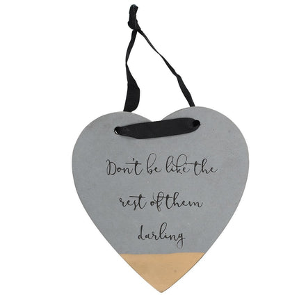 CREATIVE TOPS AVA &amp; I CONCRETE HEART HANGING SIGN (β) 