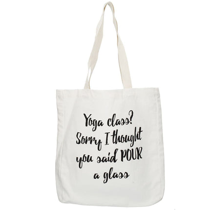CREATIVE TOPS AVA & I CANVAS BAG YOGA SLOGAN (β)