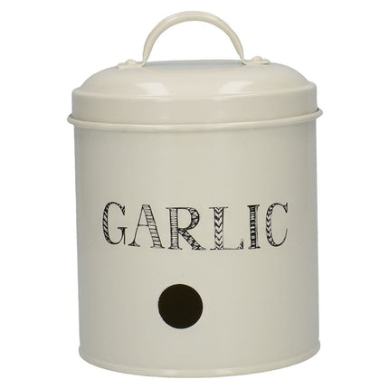 CREATIVE TOPS STIR IT UP GARLIC TIN WHITE