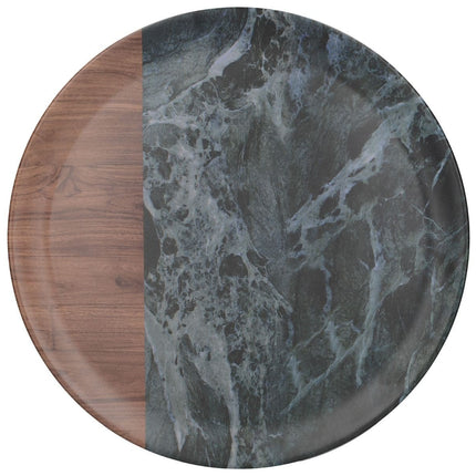 Creative Tops Green Marble Wood Mix Round Matte Tray