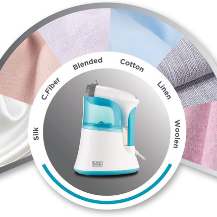 مكواة بخار بلاك أند ديكر للملابس اليدوية القابلة لإعادة التعبئة - 700 مل
