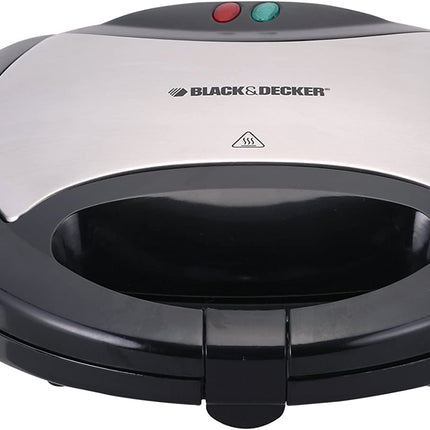 صانع ساندويتش بلاك اند ديكر  2 فتحة غير لاصق مع لوحة ساندويتش قابلة للفك