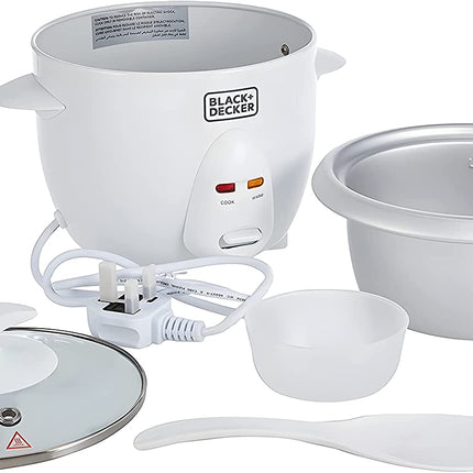 طباخ أرز بلاك أند ديكر  أبيض 0.6 لتر