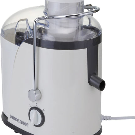 BLACK & DECKER 400W JUICER EXTRACTOR WITH WIDE CHUTE WHITE