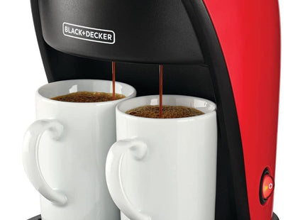 BLACK & DECKER 450W 2 CUPS COFFEE MAKER MACHINE 250ML WITH TWO COFFEE MUGS  - DCM48-B5