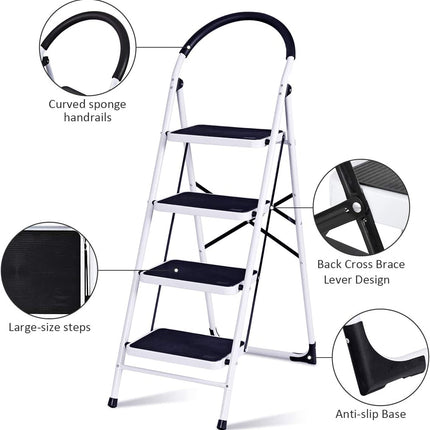 سلم 4 درجات قابل للطي متعدد الإستخدامات