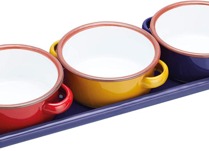 KitchenCraft World of Flavours Enamel Serving Dish / Tapas Bowl, 14 cm (5.5") - Yellow