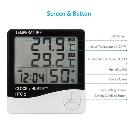 DIGITAL THERMOMETER WHIT HYGROMETER INDOOR OUTDOOR (-50 / 70+ )