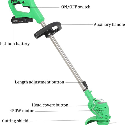 ماكينة قص و تشذيب العشب 2 بطارية 21 فولت 3000 مللي أمبير