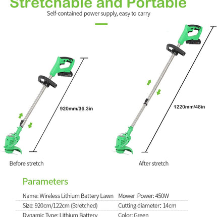 ماكينة قص و تشذيب العشب 2 بطارية 21 فولت 3000 مللي أمبير