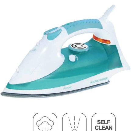 مكواة بخار بلاك أند ديكر 1600 واط غير لاصقة للملابس