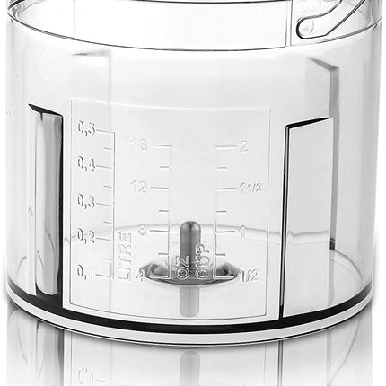 Black &amp; Decker Quad Blade Chopper 0.5L 500W Black/White/Clear 