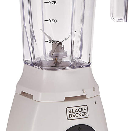 BLACK+DECKER 400W BLENDER WITH GRINDER, WHITE - BL405-B5