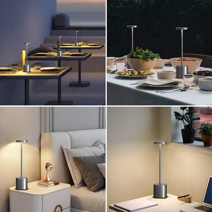 USB Rechargeable Battery Desk Lamp Aluminium LED Cordless