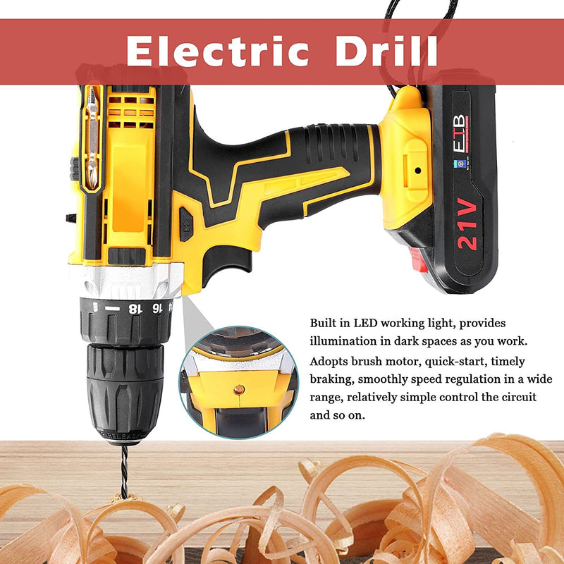 2 SPEEDS ADJUSTMENT 21V CO-LESS ELECTRIC DRILL
