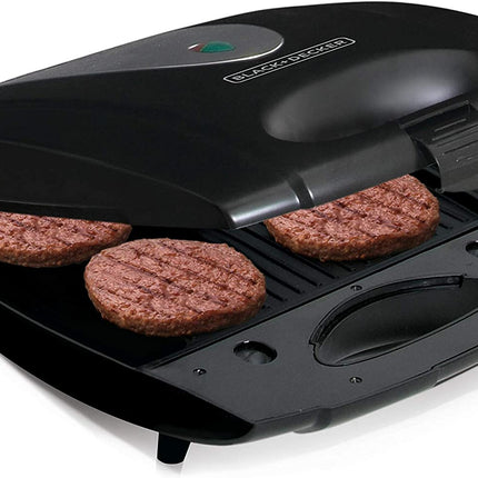 BLACK $ DECKER 4 SLOT SANDWICH MAKER, 1400 WATTS - BLACK TS4080-B5