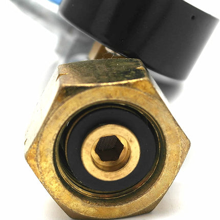 GAS REGULATOR WITH PRESSURE GAUGE FITS CALOR 4.5KG DUMPY