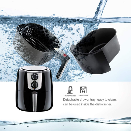 قلاية ميجا الهوائية 5.2 لتر 1800 واط لون أسود