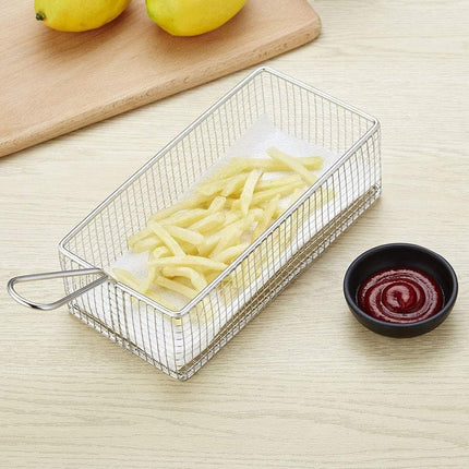 Fryer Basket for Chip Stainless Steel || سله بطاطا مستطيل - Mega Hardware