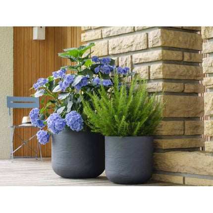 EDA ROUND PLANTER-ANTHRACITE GREY  67L 50*48.5*46.2CM
