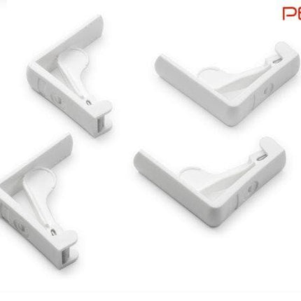 طقم مرابط لشراشف الطاوله بلاستيك ابيض بيدريني