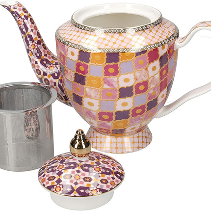 Maxwell & Williams HV0130 Teas & C’s Kasbah Loose Leaf Teapot with Infuser in Gift Box, Porcelain, Rose, 5 Cup (1 Litre)