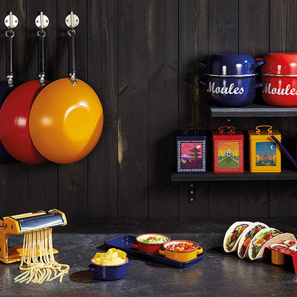 KitchenCraft World of Flavours Enamel Serving Dish / Tapas Bowl, 14 cm (5.5") - Blue