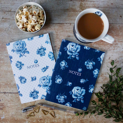 VINTAGE INDIGO SET OF TWO NOTEBOOKS