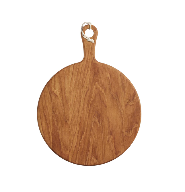 مجداف تقديم خشبي مستدير من خشب البلوط من ماستر كلاس / لوح مقبلات، 30 × 40.5 سم (12 × 16 بوصة)