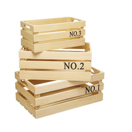 KITCHEN CRAFT NATURAL ELEMENTS MADERA DE PAULOWNIA CAJAS DE ALMACENAMIENTO, JUEGO DE 3