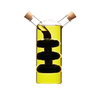 WORLD OF FLAVOURS ITALIAN GLASS DUAL OIL AND VINEGAR BOTTLE BY KITCHENCRAFT