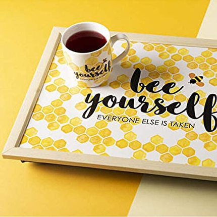 CREATIVE TOPS OTT BEAN BAG LAP TRAY WITH CUSHION, 43.5 X 32.5 CM