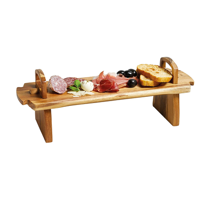 Artesa Raised Wooden Serving Platter, 37 x 12 x 13 cm