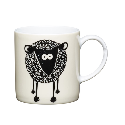 KITCHEN CRAFT - PORCELAIN ESPRESSO MUG - SHEEP - 80ML