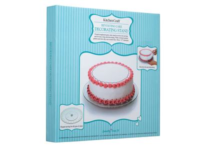 KITCHENCRAFT SWEETLY DOES IT TURNTABLE CAKE STAND, GIFT BOX, GLASS, 30 CM