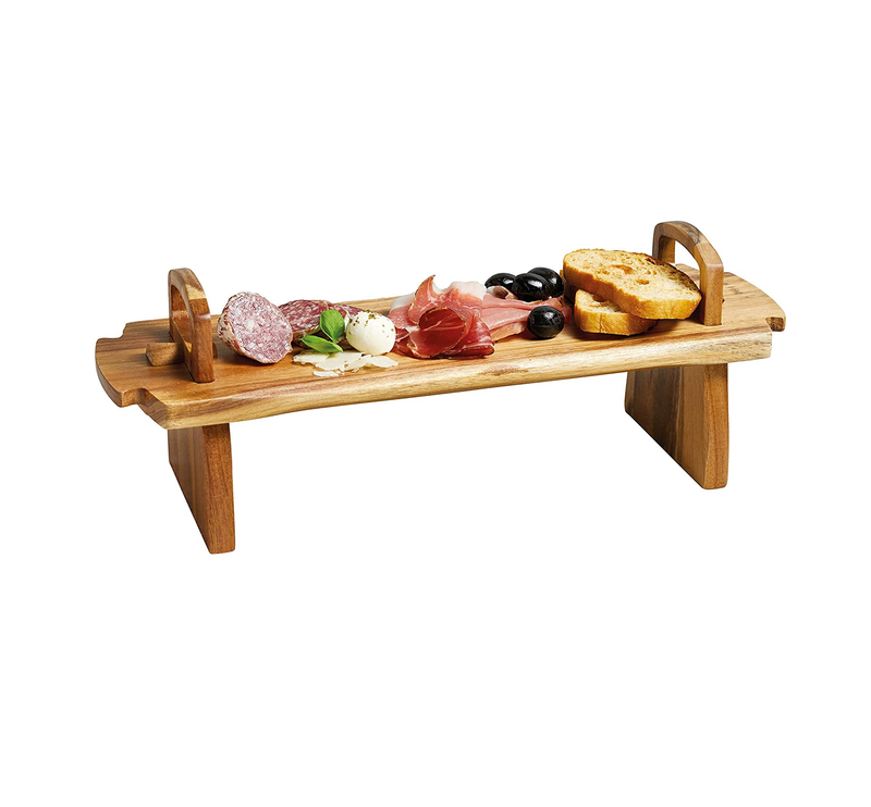 Artesa Raised Serving Platter, Wood, Brown, 52 x 15 x 17 cm