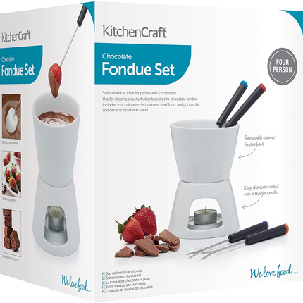 KITCHENCRAFT CHOCOLATE FONDUE SET IN GIFT BOX