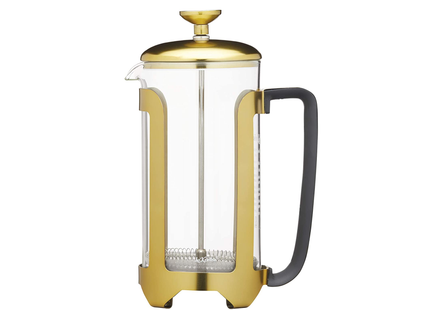 KITCHENCRAFT LE'XPRESS DELUXE BRASS CAFETIèRE, STAINLESS STEEL/GLASS