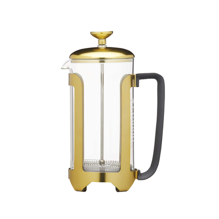 KITCHENCRAFT LE'XPRESS DELUXE BRASS CAFETIèRE, STAINLESS STEEL/GLASS