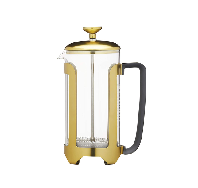 KITCHENCRAFT LE'XPRESS DELUXE BRASS CAFETIèRE, STAINLESS STEEL/GLASS