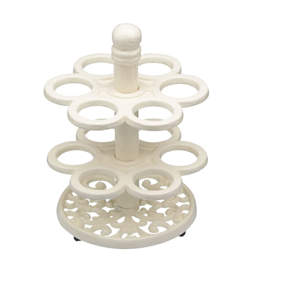 KITCHENCRAFT CIEGGSTDCRE CAST IRON EGG HOLDER, 14X20CM, TAGGED