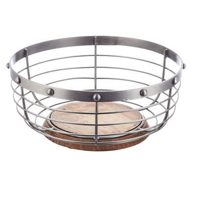 INDUSTRIAL KITCHEN WIRE FRUIT BASKET 28X12CM, TAGGED