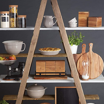 لوح الجبن الخشبي / طبق تقديم، دائري كيتشن كرافت 41 × 30 سم