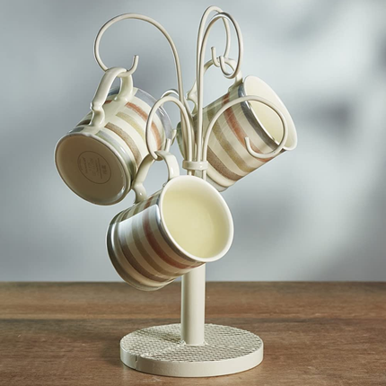 CLASSIC COLLECTION METAL MUG TREE, GIFT TAGGED