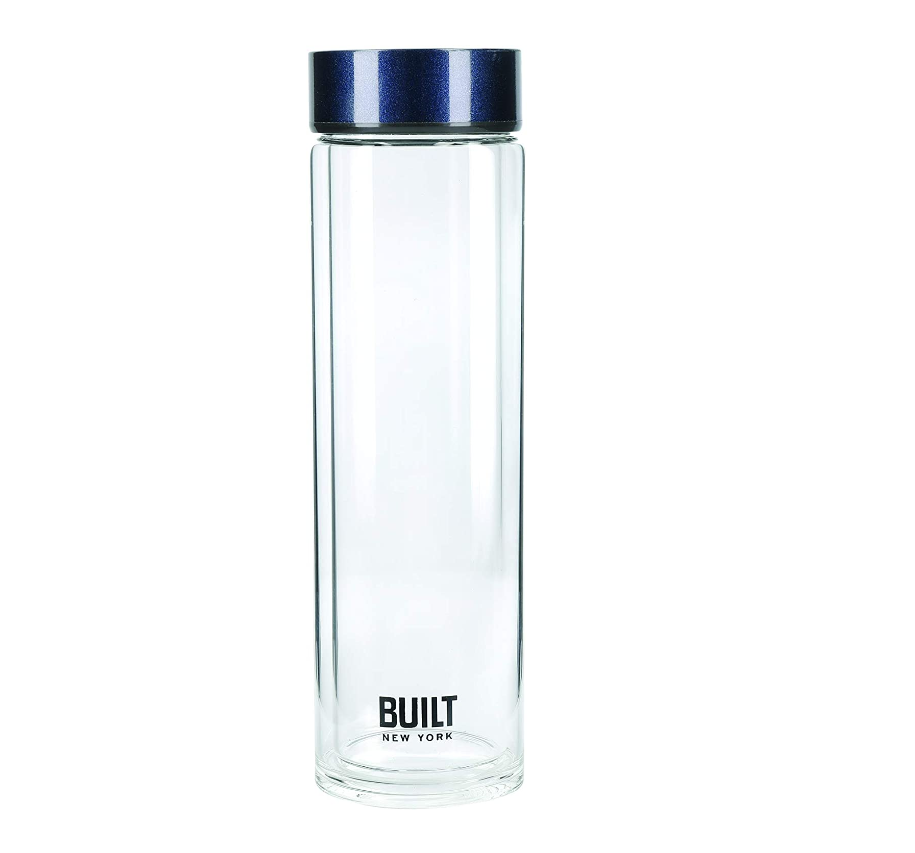 BUILT TIEMPO INSULATED GLASS WATER BOTTLE, BPA FREE BOROSILICATE GLASS