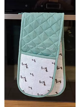KITCHENCRAFT DACHSHUND DOUBLE OVEN GLOVE