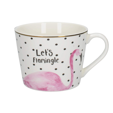 CREATIVE TOPS AVA & I 'FLAMINGO' DECORATED STEMLESS WINE GLASS, 590 ML (21 FL OZ)