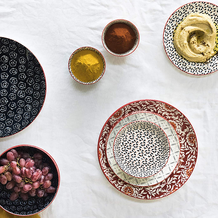 BOHO DAMASK 18CM BOWL “ NAVY