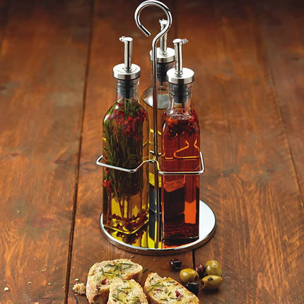 KITCHEN CRAFT GLASS OIL AND VINEGAR- GIFT BOXED