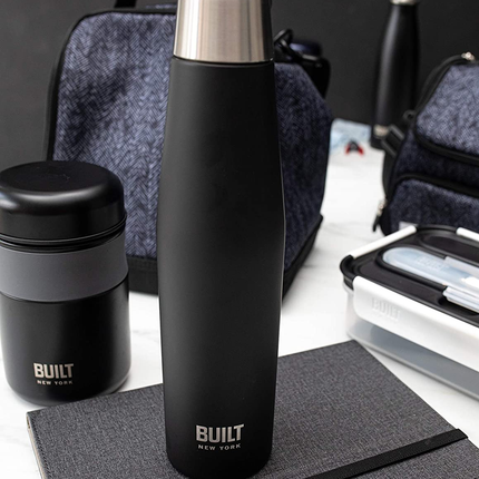 BUILT PERFECT SEAL VACUUM INSULATED WATER BOTTLE, 540 ML, BLACK